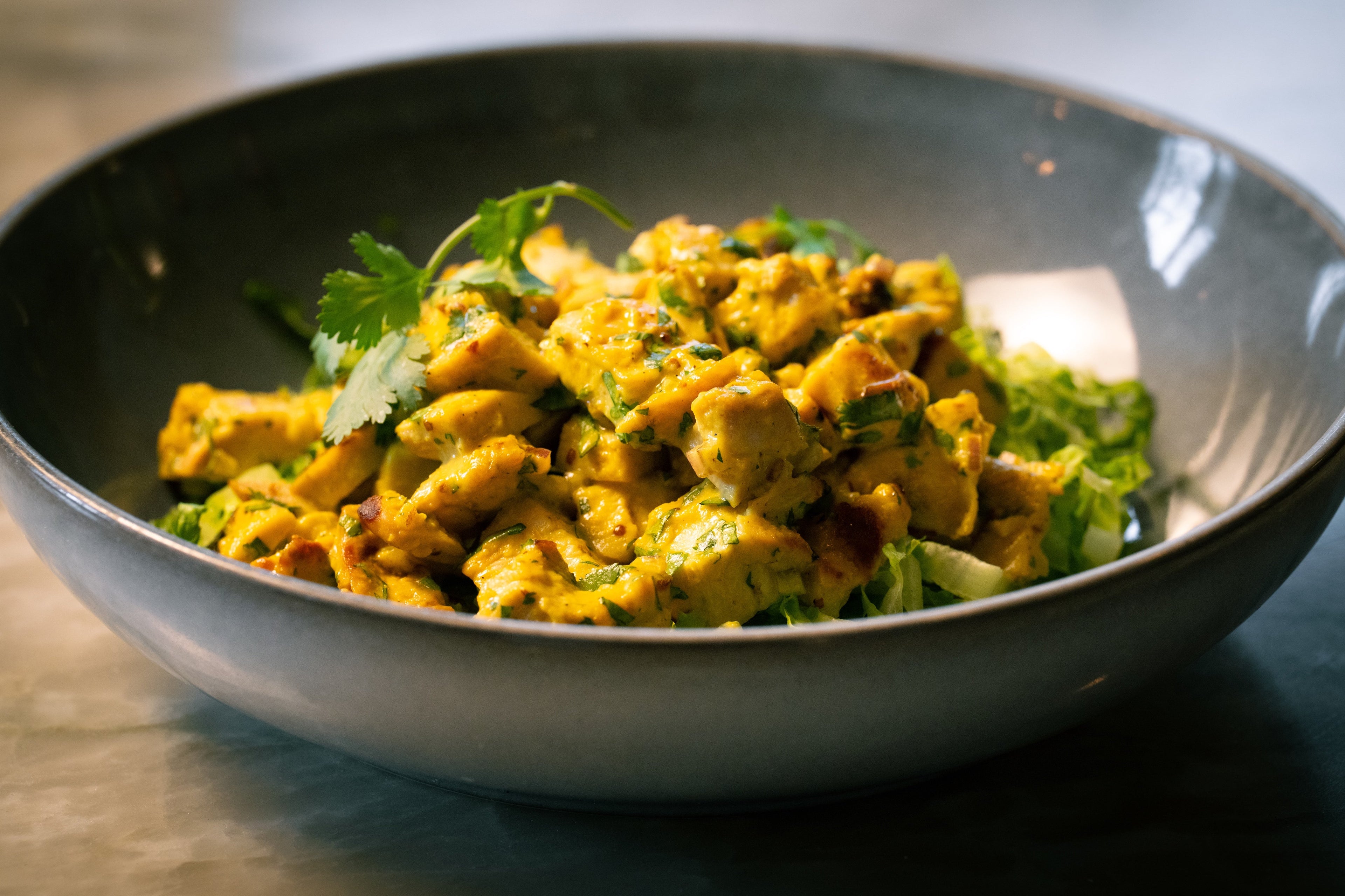 Garlic Achaar Chicken Salad
