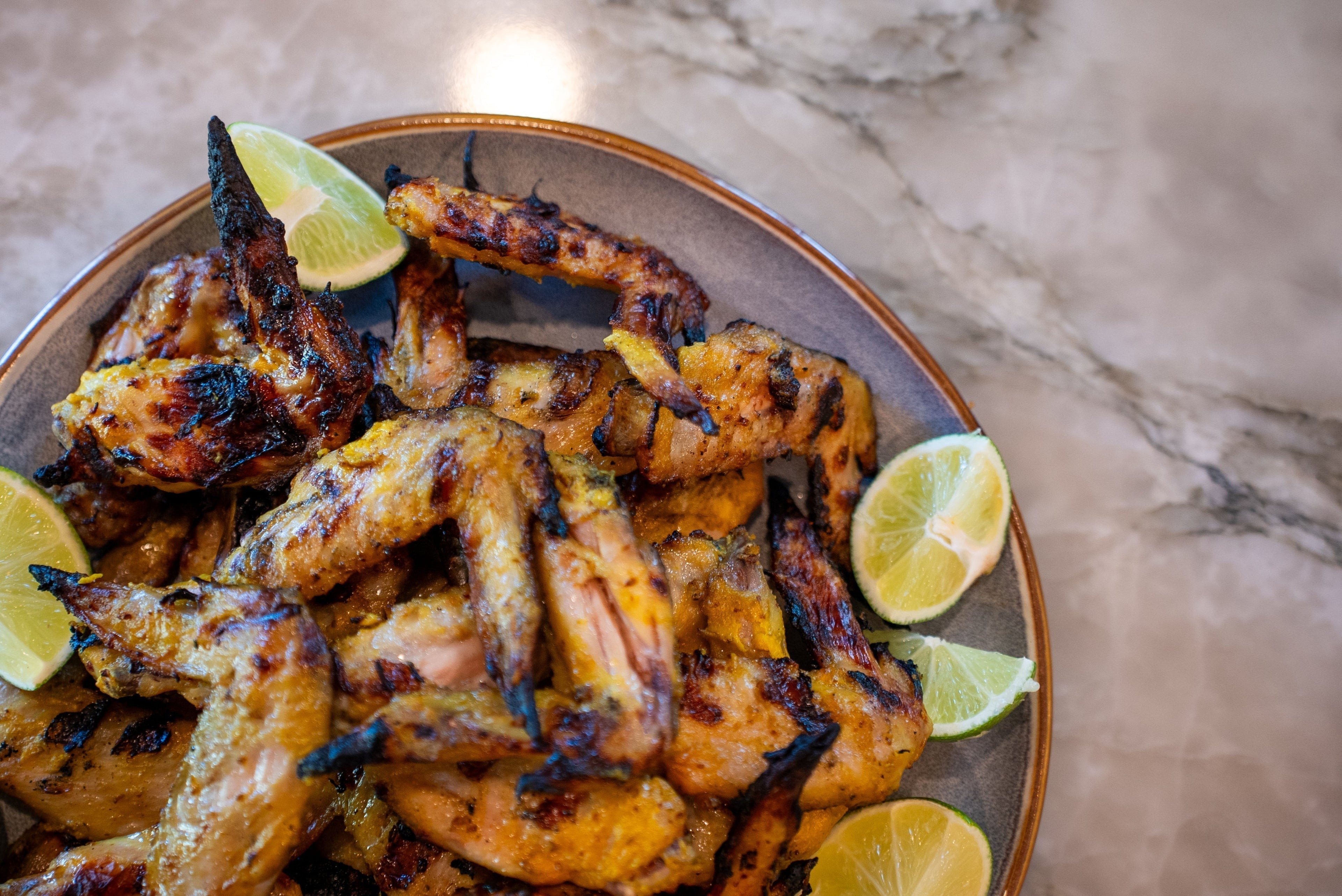 Garlic Achaar Grilled Chicken Wings